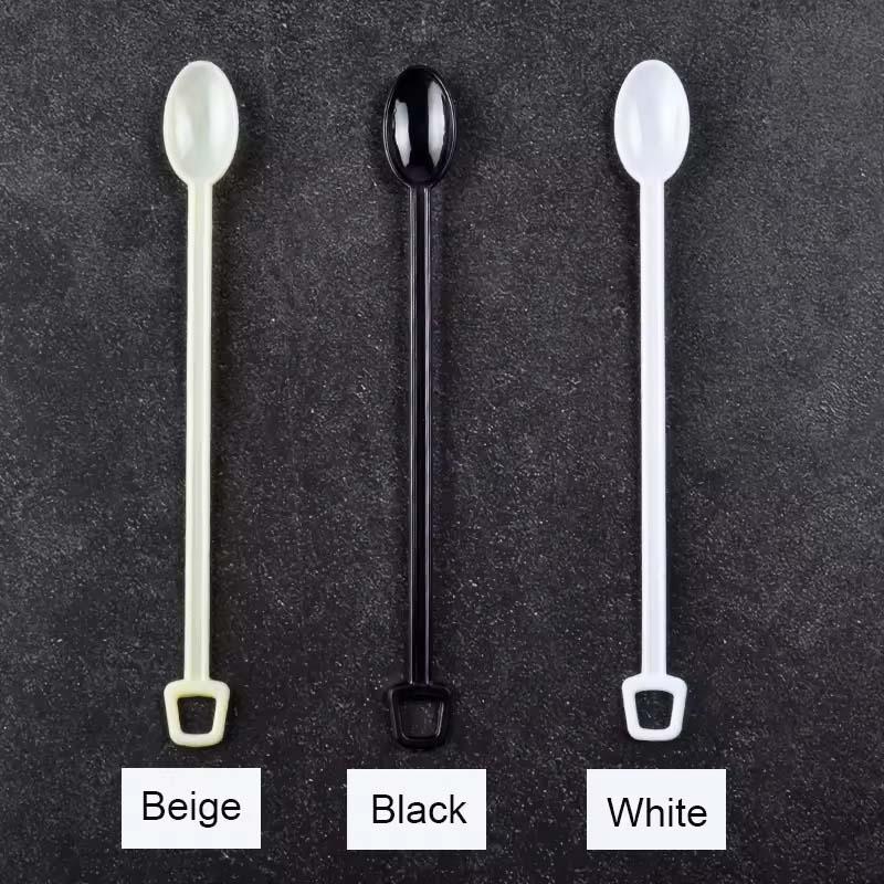 #plastic long handle spoon