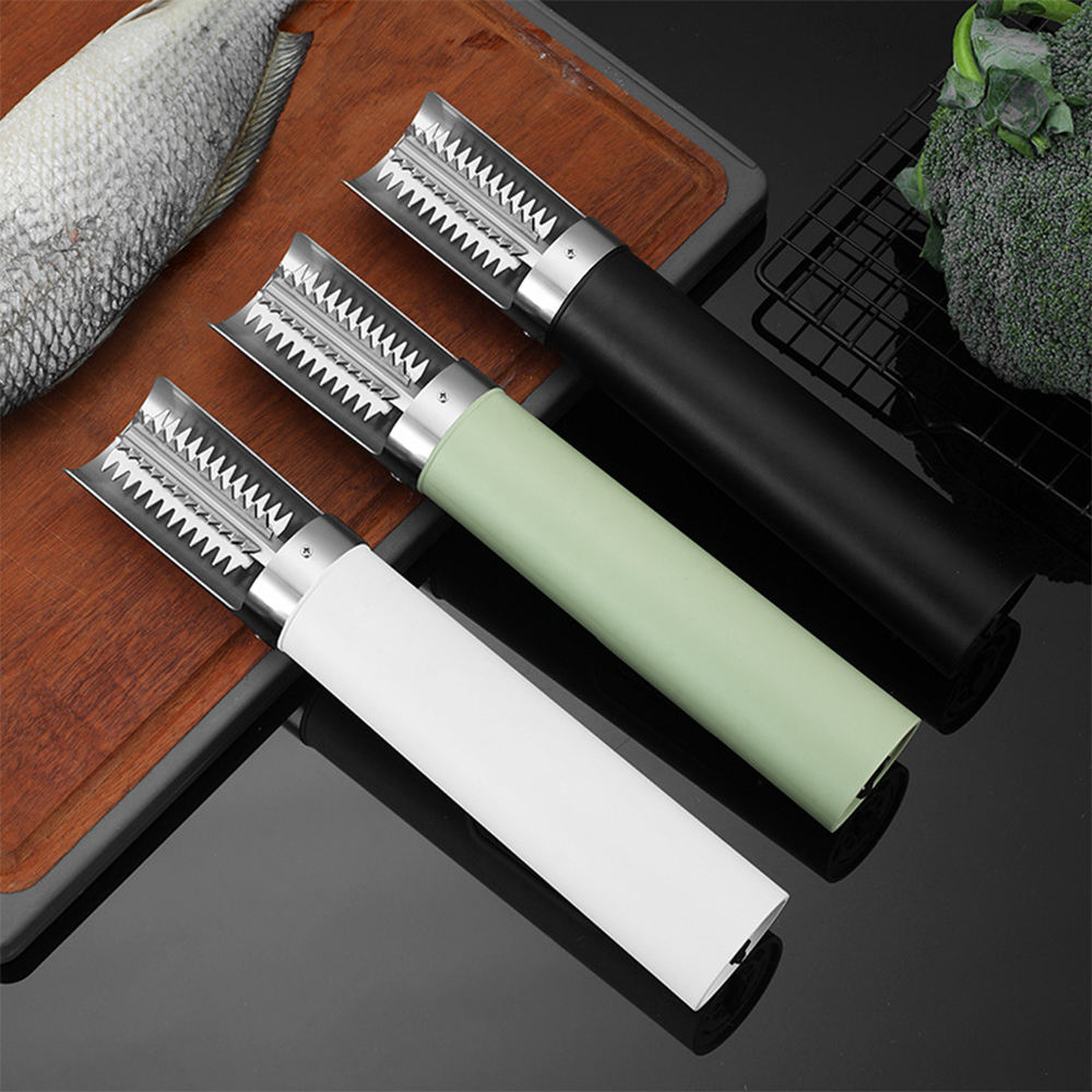 Высококачественный черно-белый зеленый электрический нож для чистки рыбы